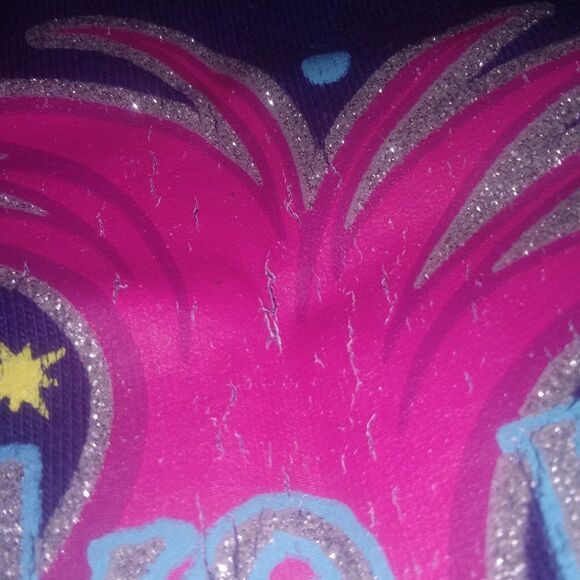 DREAMWORKS TROLLS girls small 6/6x blue Poppy 3/4 sleeve tutu dress - Picture 3 of 8